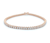 4.5ct Diamond Tennis Bracelet Rose Gold 14K - White Carat - USA & Canada
